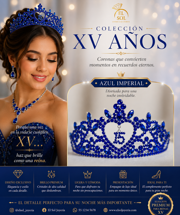 Corona Corazón Zafiro