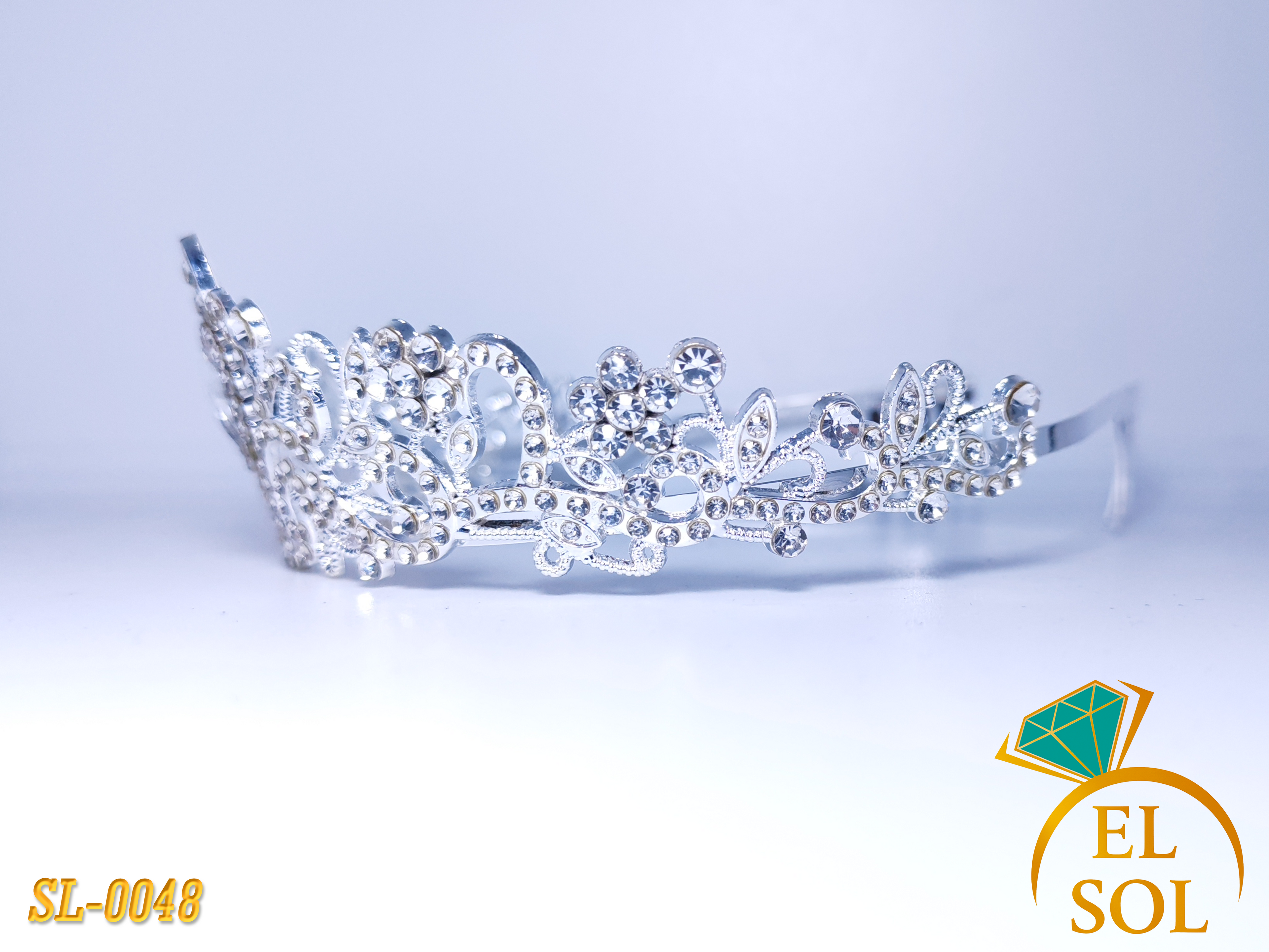 Corona Plateada Cristal Imperial