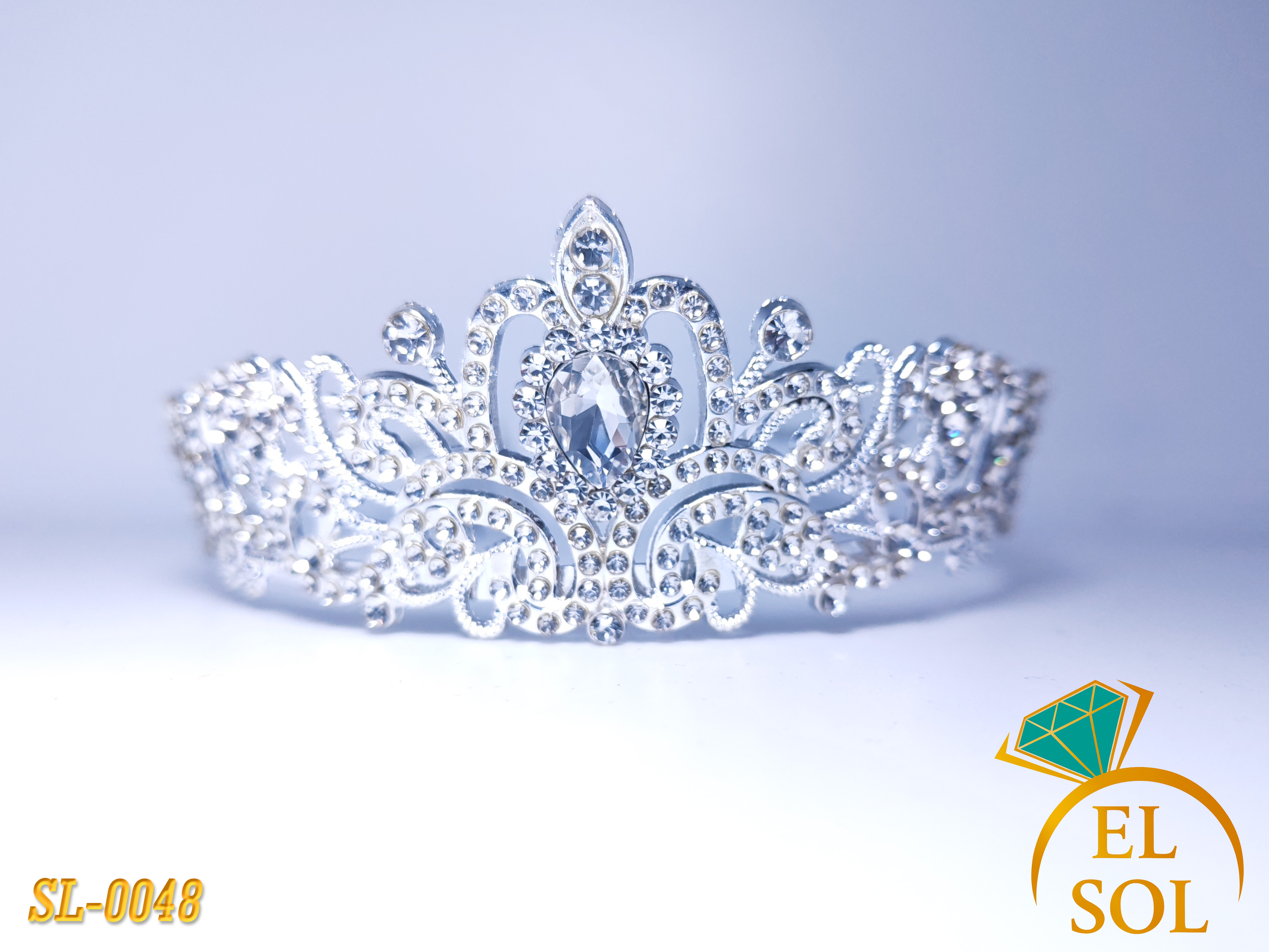 Corona Plateada Cristal Imperial