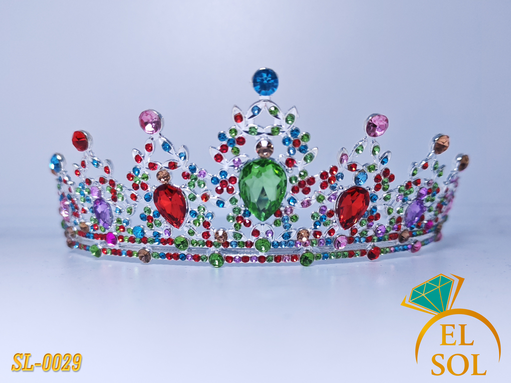 Corona piedras lágrima multicolor