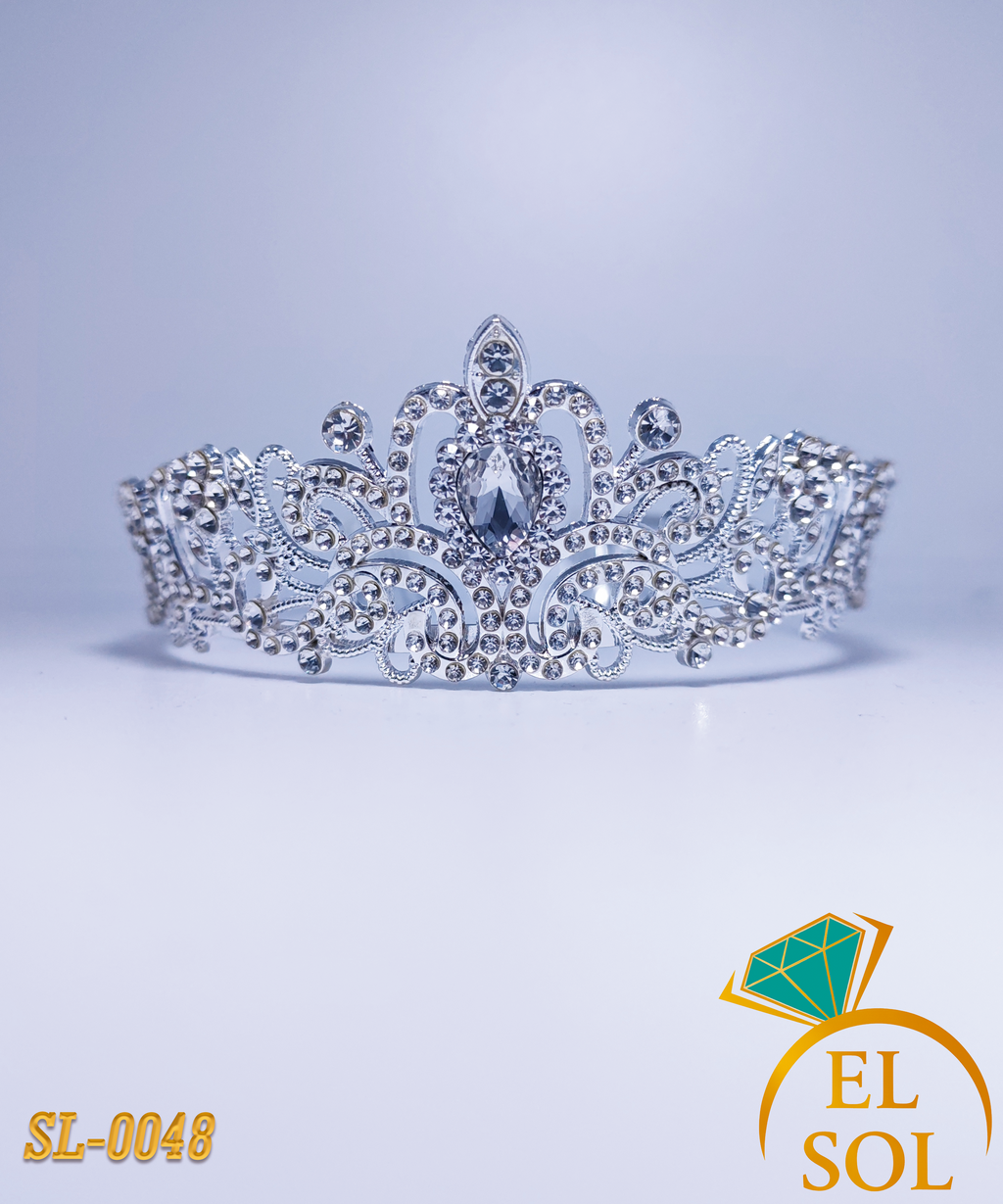 Corona Plateada Cristal Imperial