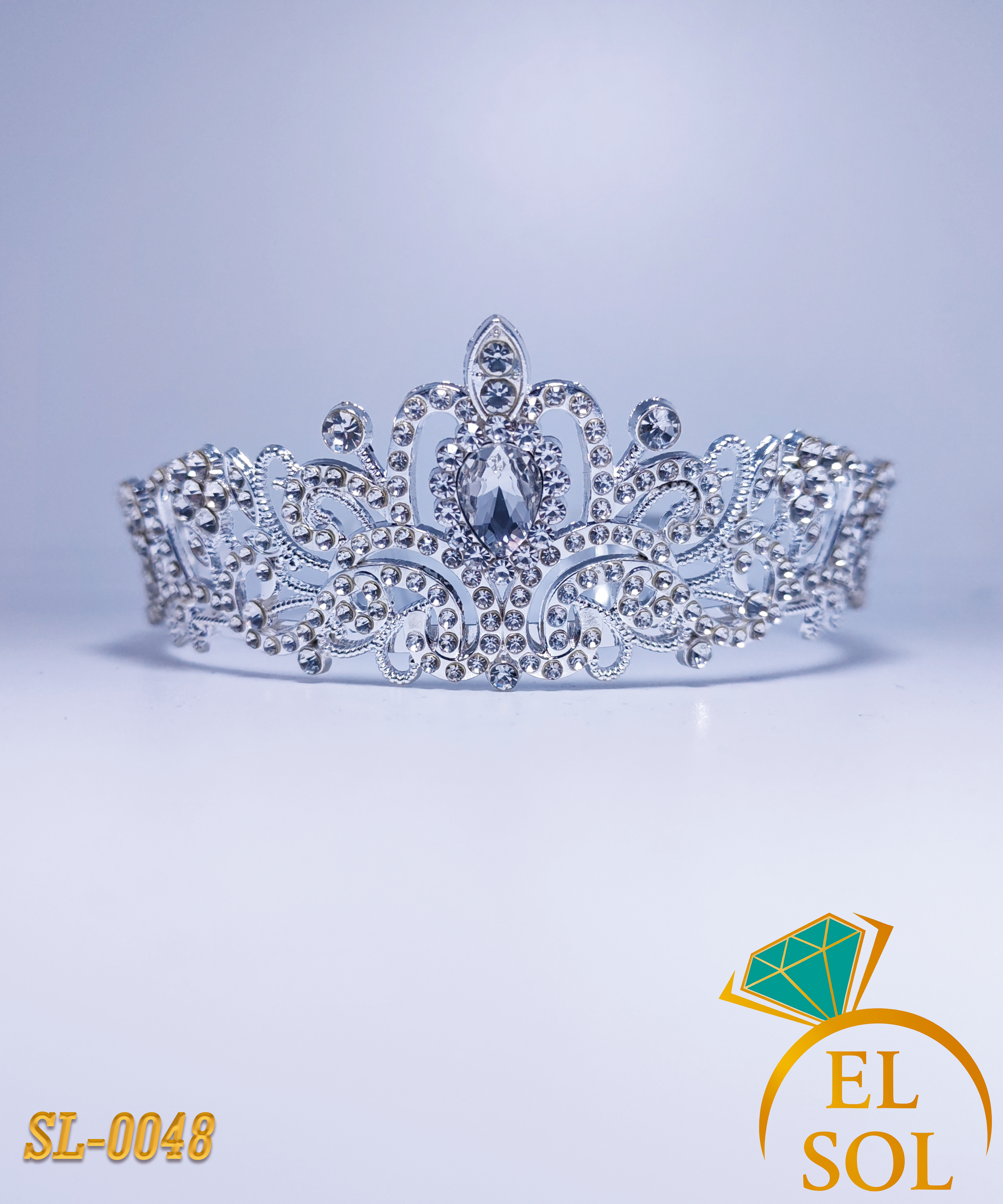 Corona Plateada Cristal Imperial