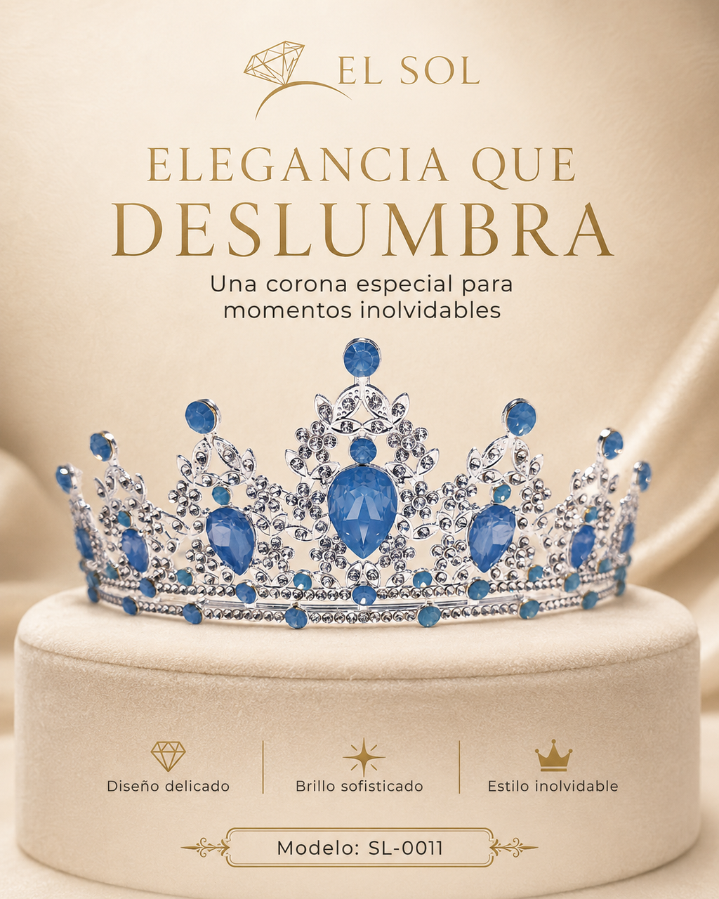 Corona Real Celeste Plata - 0011