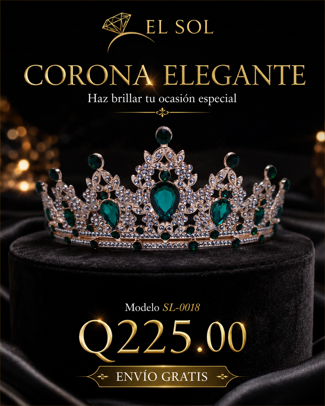 Corona Real Esmeralda Oro - 0018