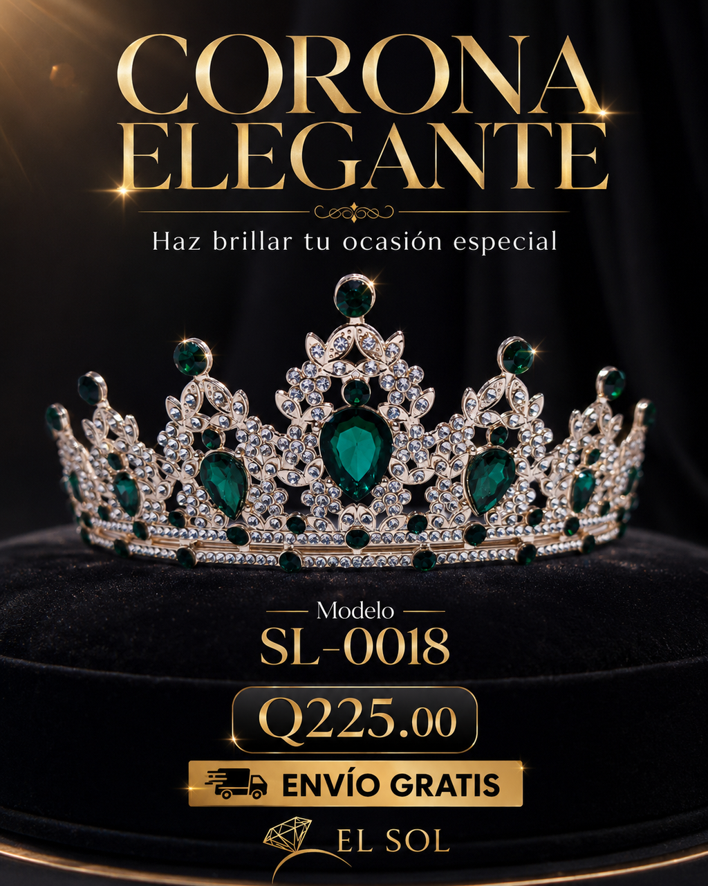 Corona Real Esmeralda Oro - 0018