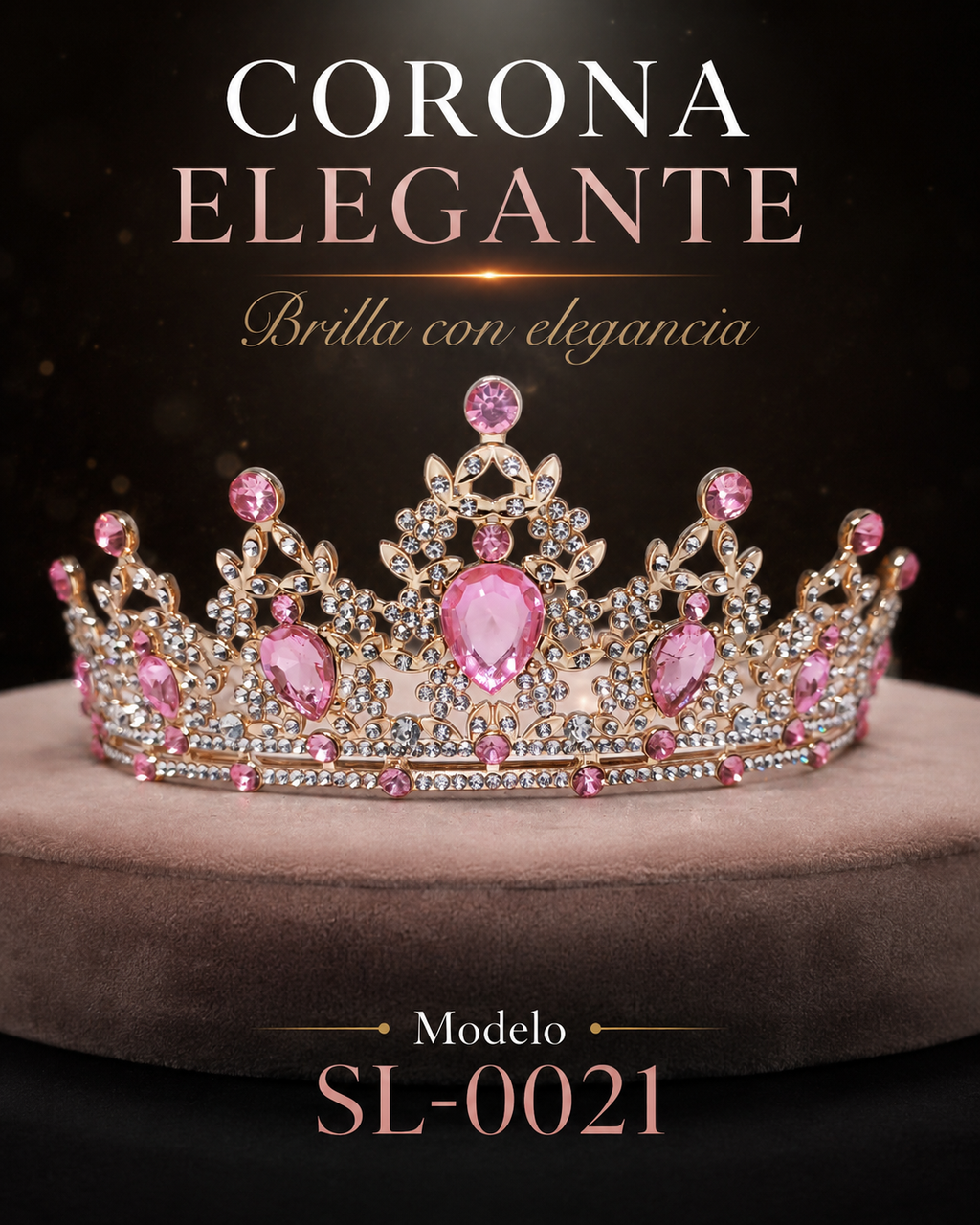 Corona Real Rosa Dorada - 0021