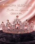 Corona piedras lágrima color champagne - 0030