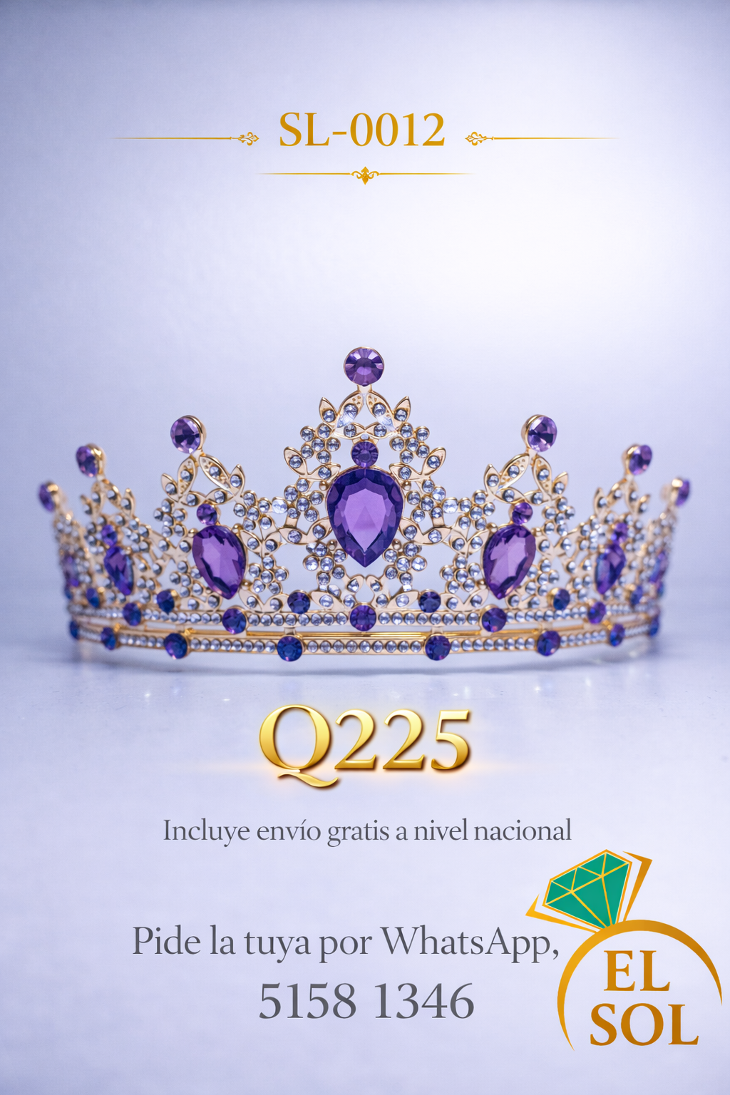 Corona Real Amatista Oro