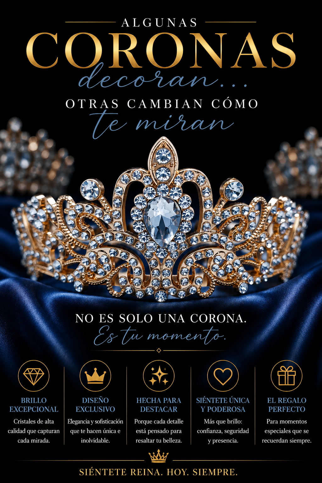 Corona Dorada Diamante Real