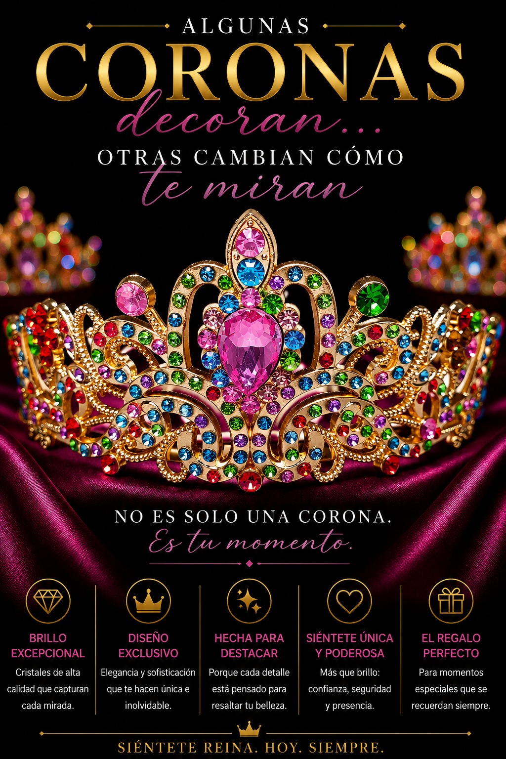 corona Multicolor Fantasía Real