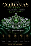 Corona Plateada Esmeralda Elegante