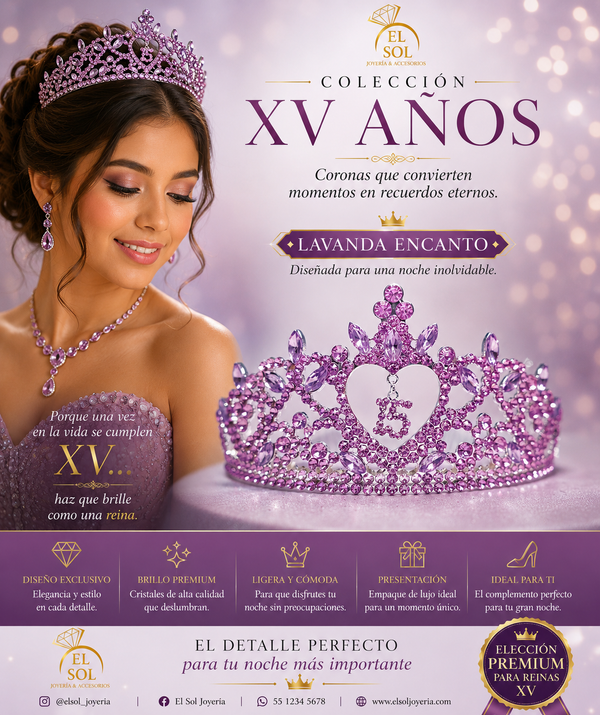 Corona Corazón Amatista