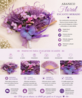 Abanico Floral Encanto Violeta