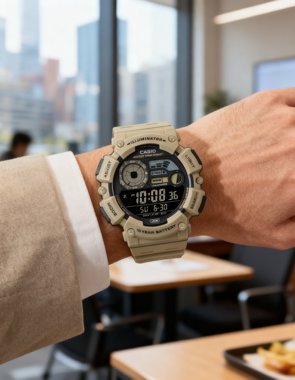 Reloj Casio WS-1500H-5BV Fishing Gear Digital Bei
