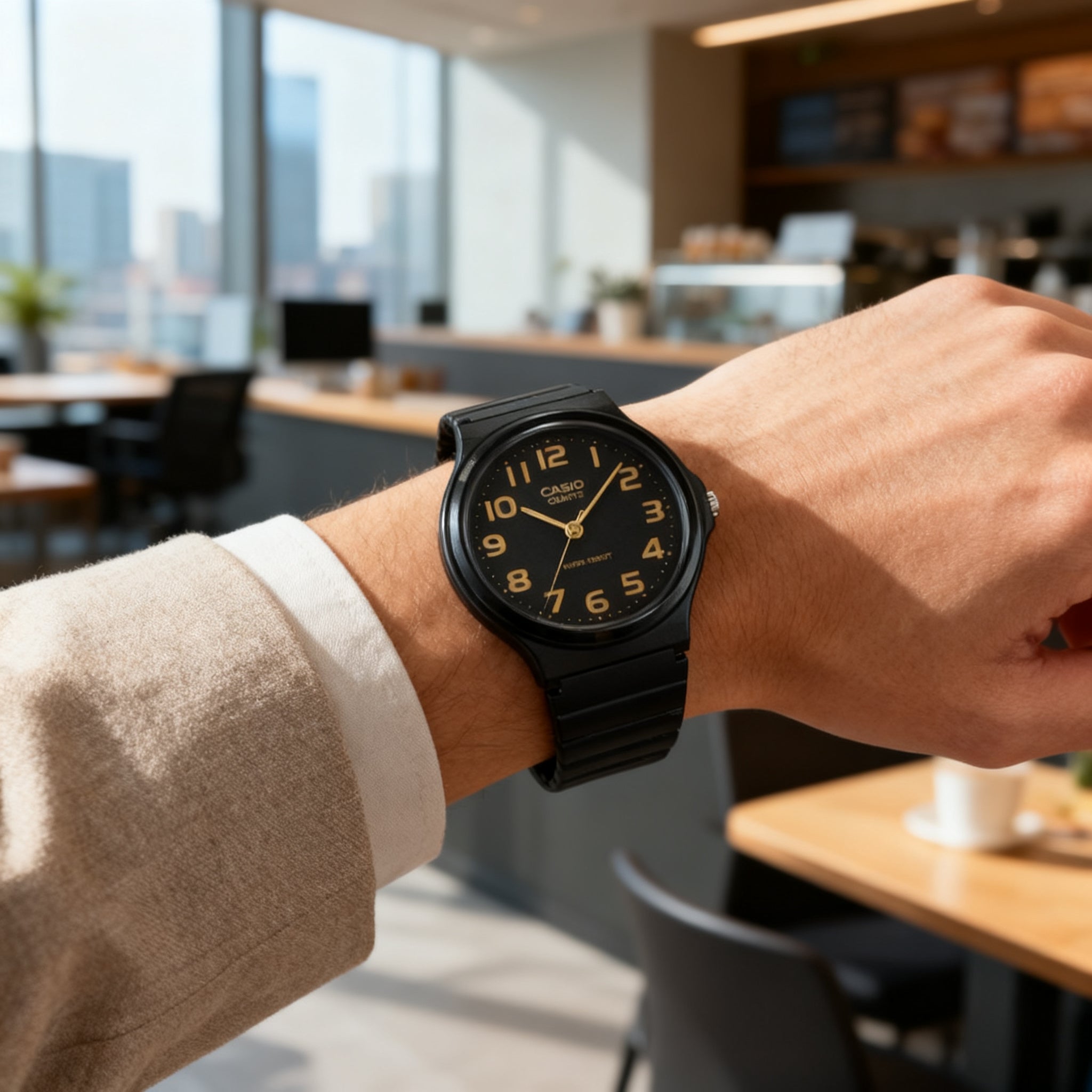Reloj Casio MQ-24-1B2 Analógico Negro – Caballero