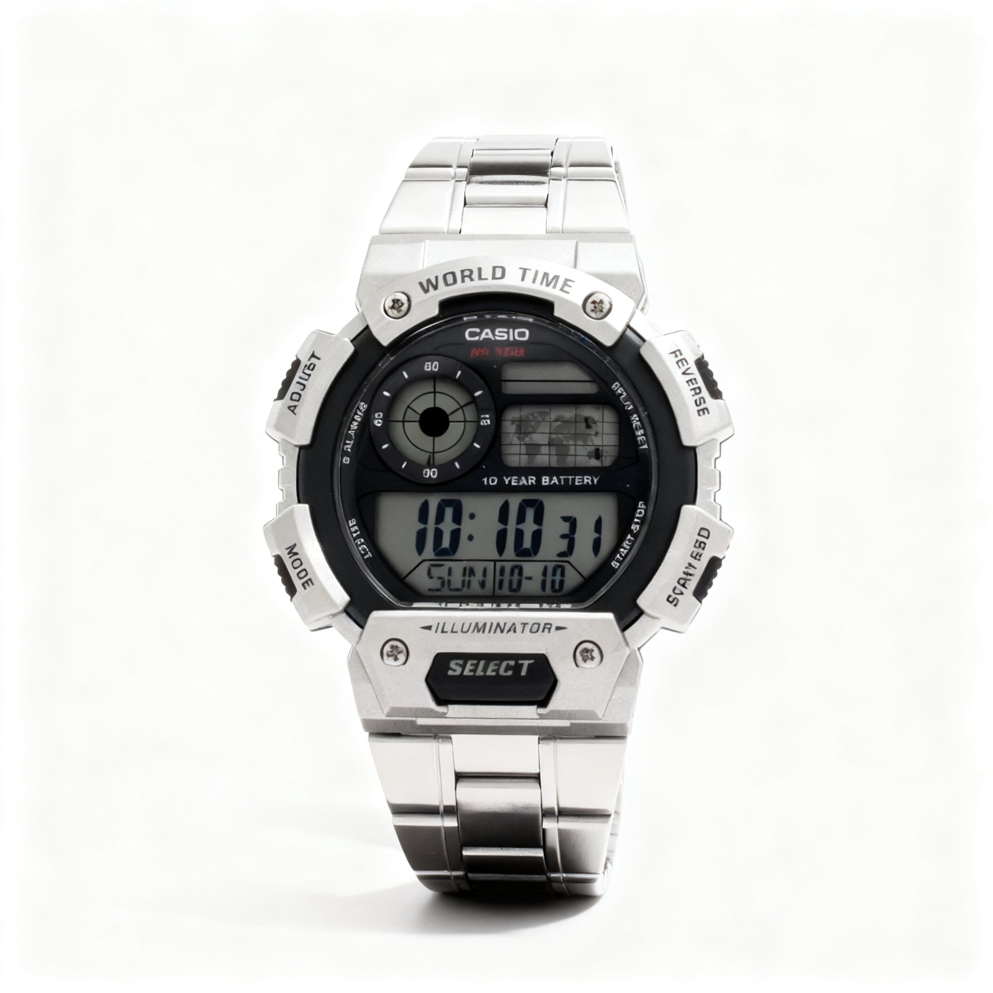 Reloj Casio AE-1400WHD-1AV Digital Acero World Time – Caballero