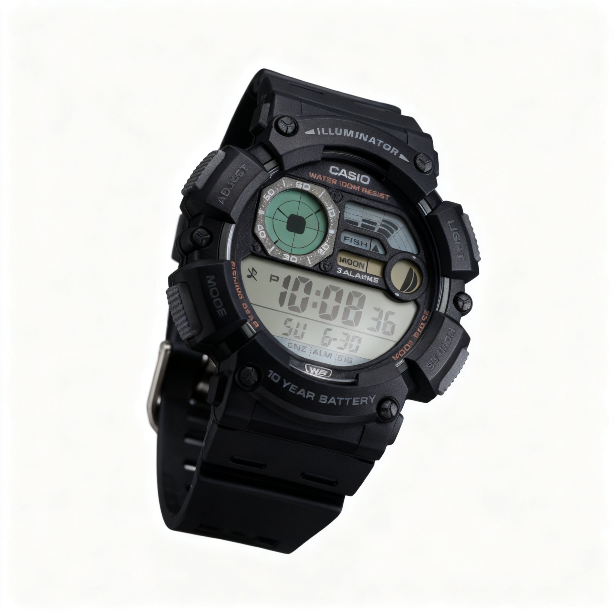 Reloj Casio WS-1500H-1AV Fishing Gear Digital Negro 100M