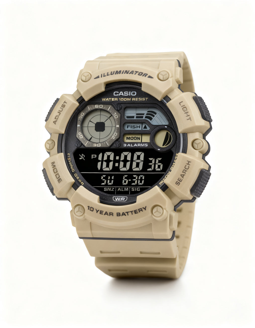 Reloj Casio WS-1500H-5BV Fishing Gear Digital Bei
