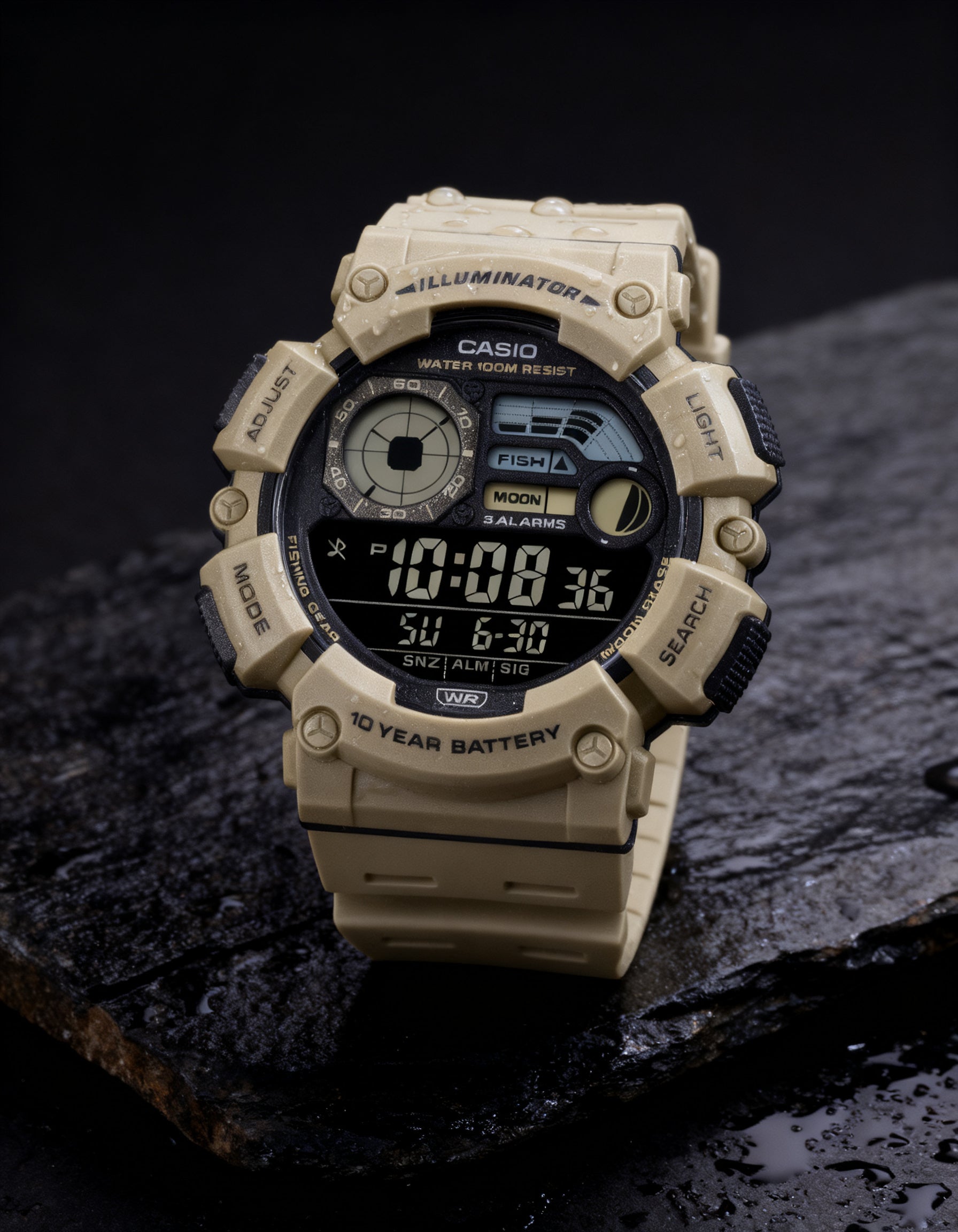 Reloj Casio WS-1500H-5BV Fishing Gear Digital Bei