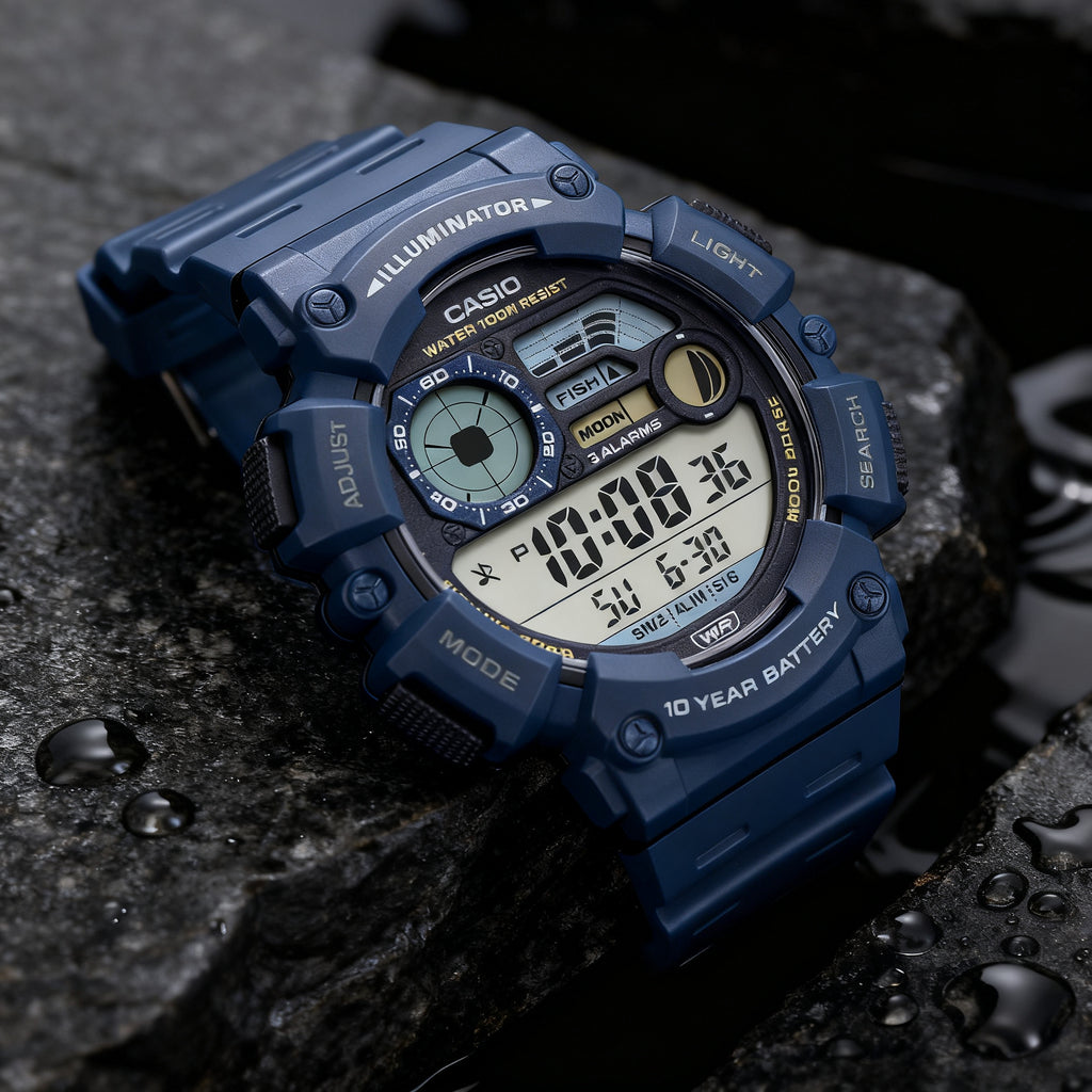 Reloj Casio WS-1500H-2AV Fishing Gear Digital Azul 100M