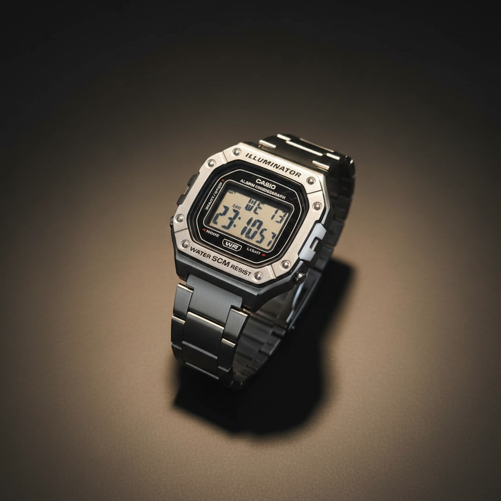 Reloj Casio W-218HD-1AV Digital Plateado – Módulo 3224
