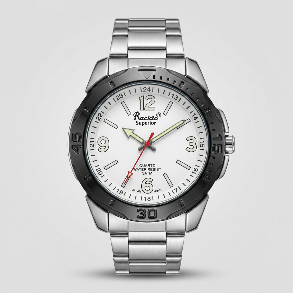 Reloj para Caballero RQ'2493B IPSGN – Plateado, Negro y Blanco