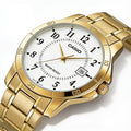 Reloj Casio MTP-V004G-7B Analógico Dorado Esfera Blanca – Caballero