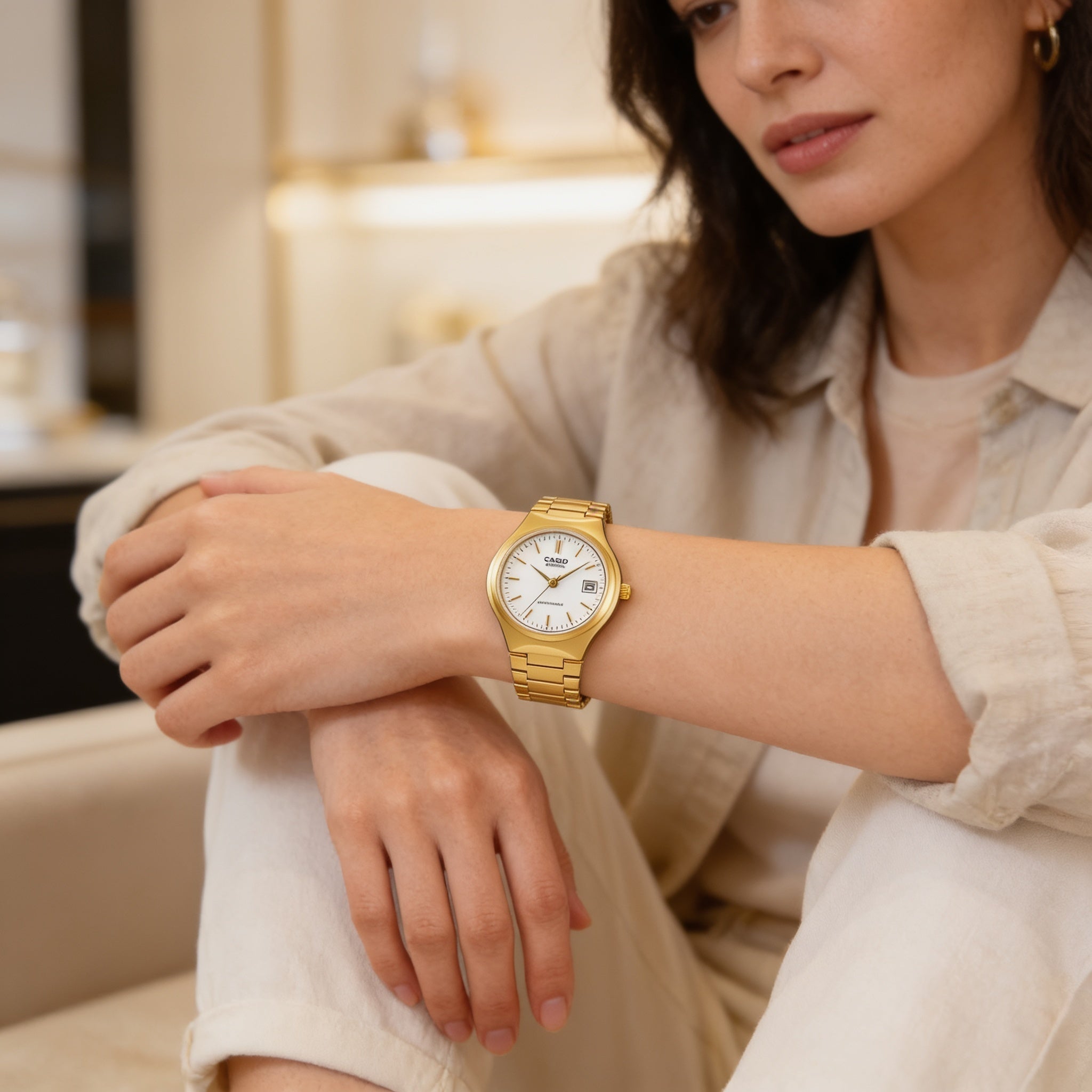 Reloj Casio LTP-1170N-7A Analógico Dorado Esfera Blanca – Dama