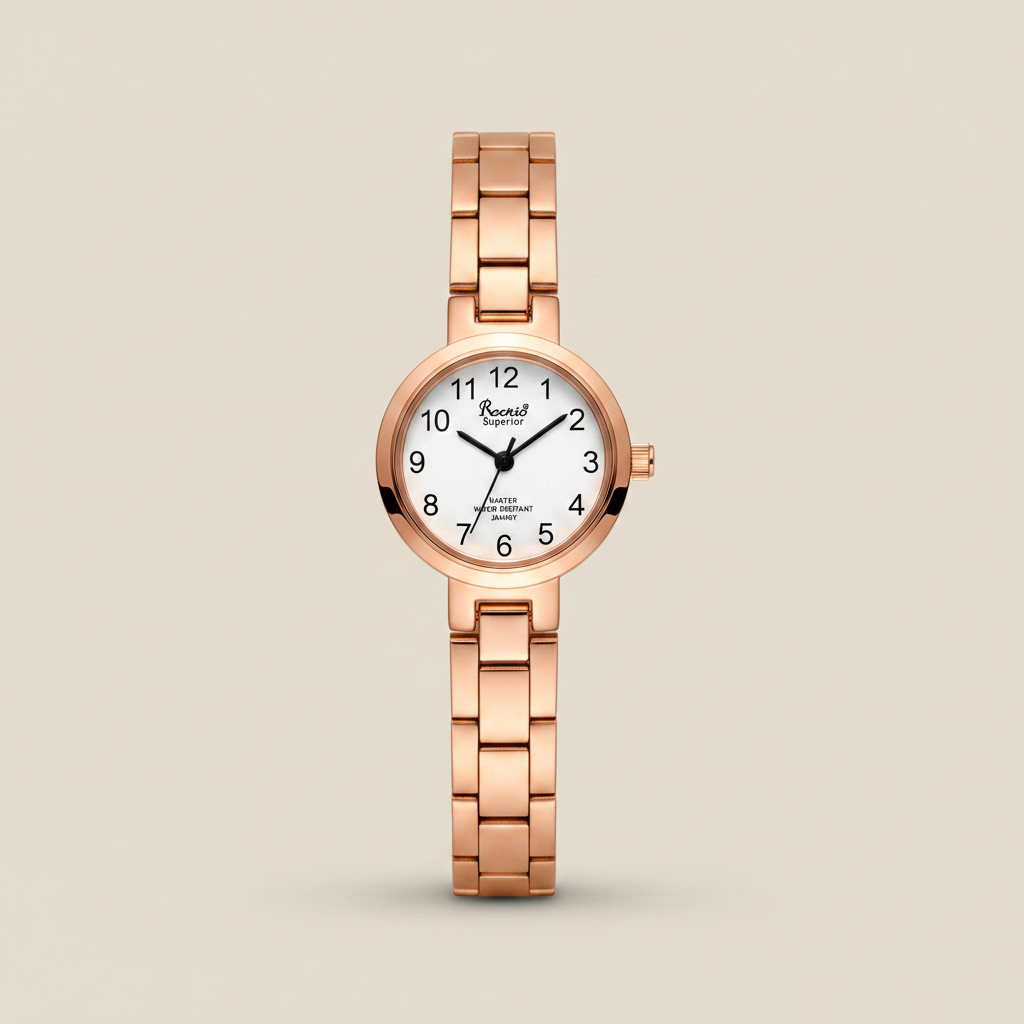 Reloj para Dama RQ'2461A RG – Oro Rosa con Esfera Clara