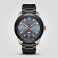 Reloj CURREN 8331 Analógico Negro y Dorado con Día y Fecha – Caballero