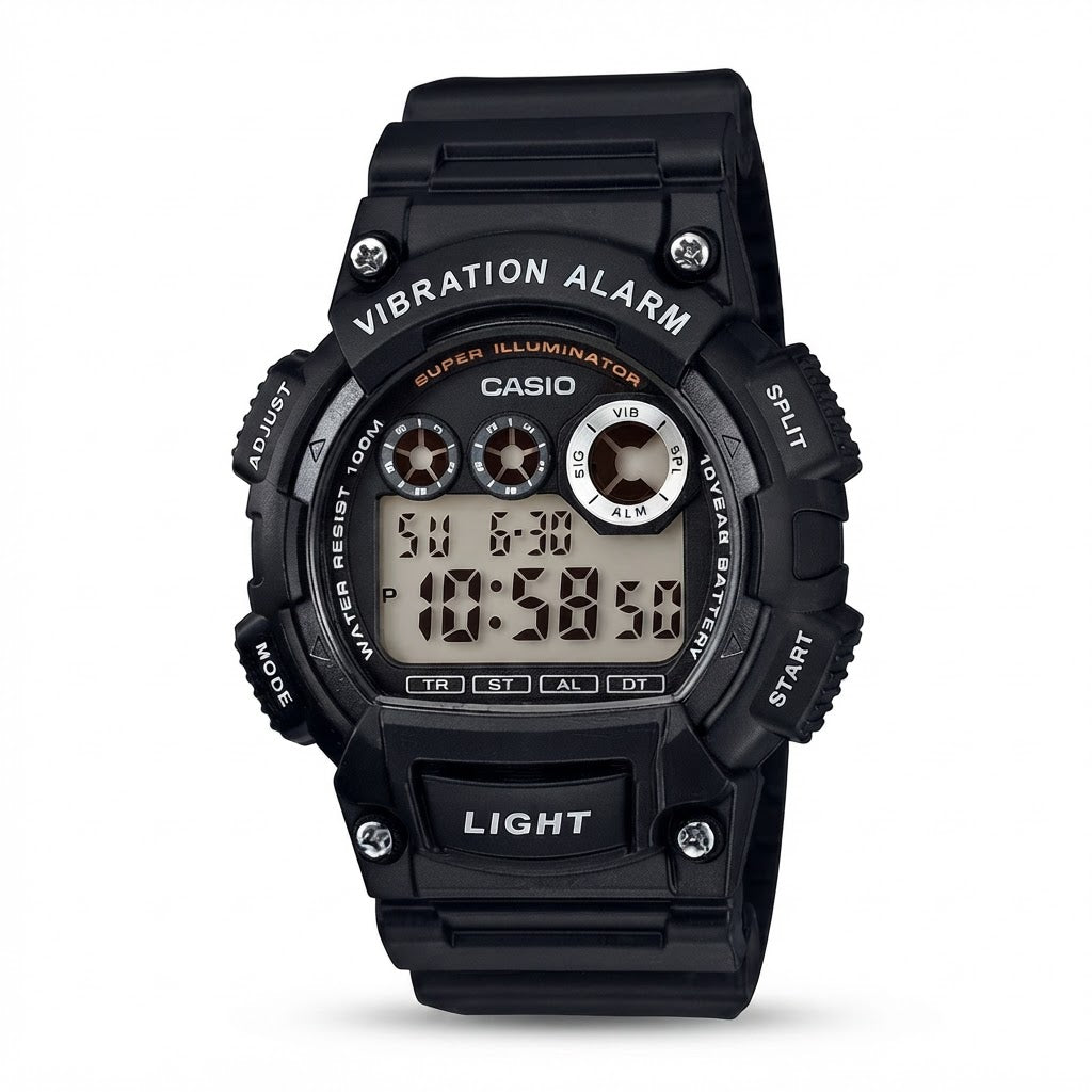 Reloj Casio W-735H-1AV Digital Negro Alarma Vibratoria 100M – Caballero