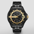 Reloj CURREN 8333 Analógico Negro y Dorado de Acero – Caballero