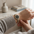 Reloj Q&Q Elegance Crystal Bicolor Analógico Esfera Negra – Dama
