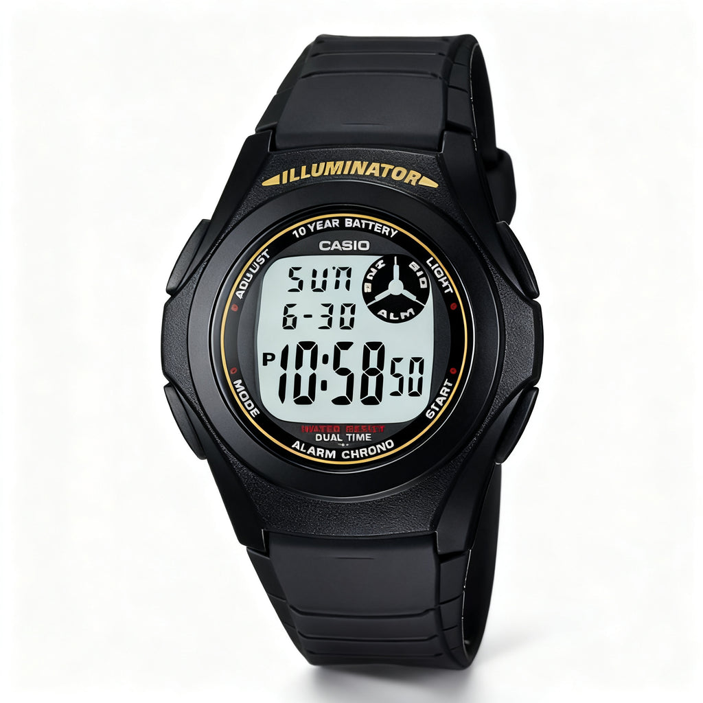 Reloj Casio F-200W-9A Digital Negro Illuminator – Caballero