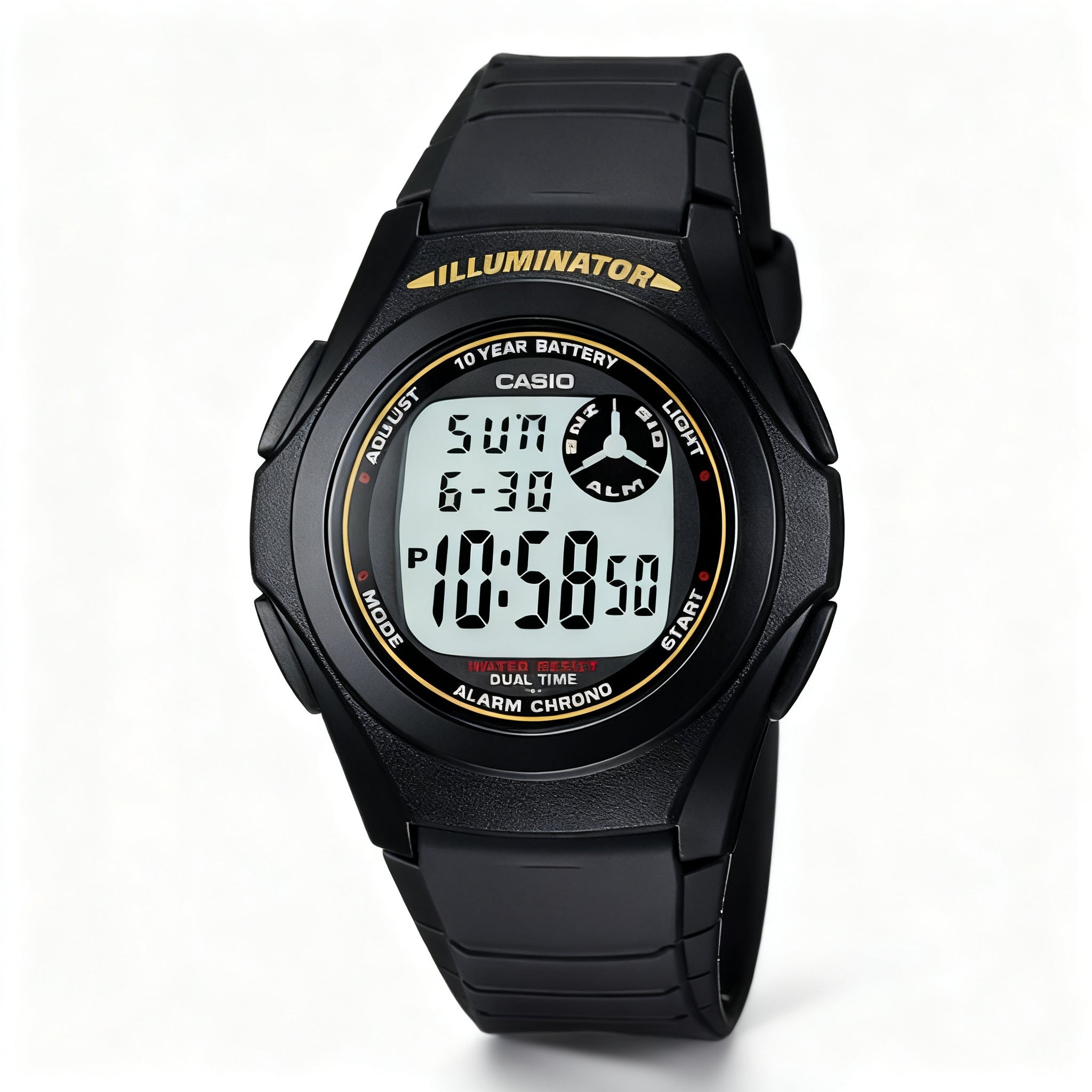 Reloj Casio F-200W-9A Digital Negro Illuminator – Caballero