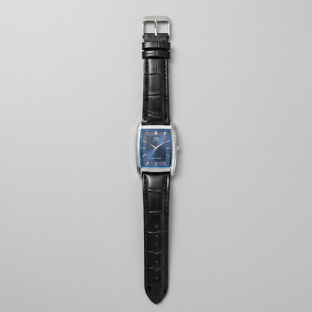 Reloj Q&Q VG32J302Y Analógico Esfera Azul Correa Negra 3ATM – Caballero