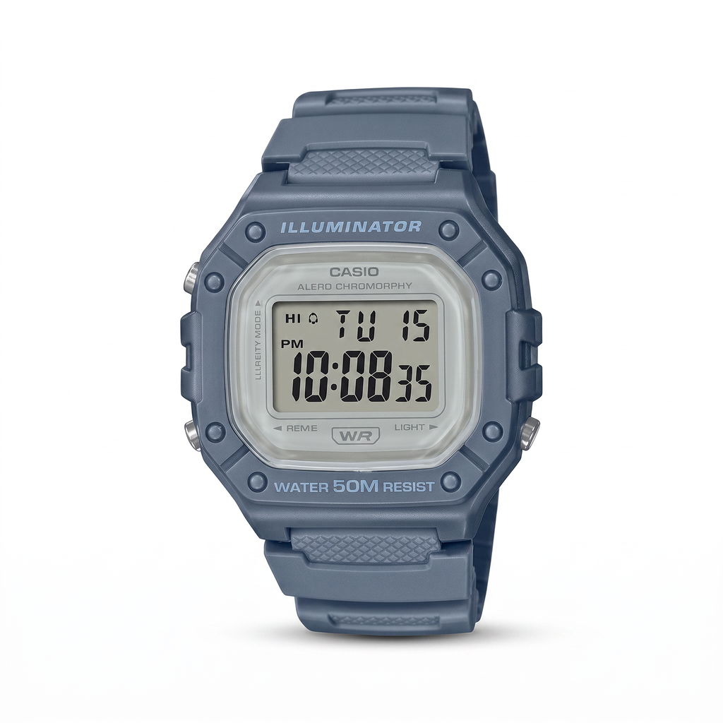 Reloj Casio W-218HC-2AV Digital Azul 50M – Dama / Unisex