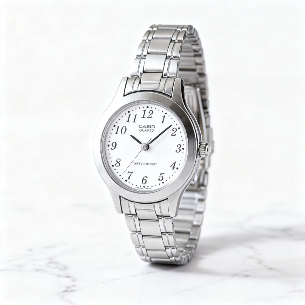 Reloj Casio LTP-1128A-7B Analógico Plateado – Dama