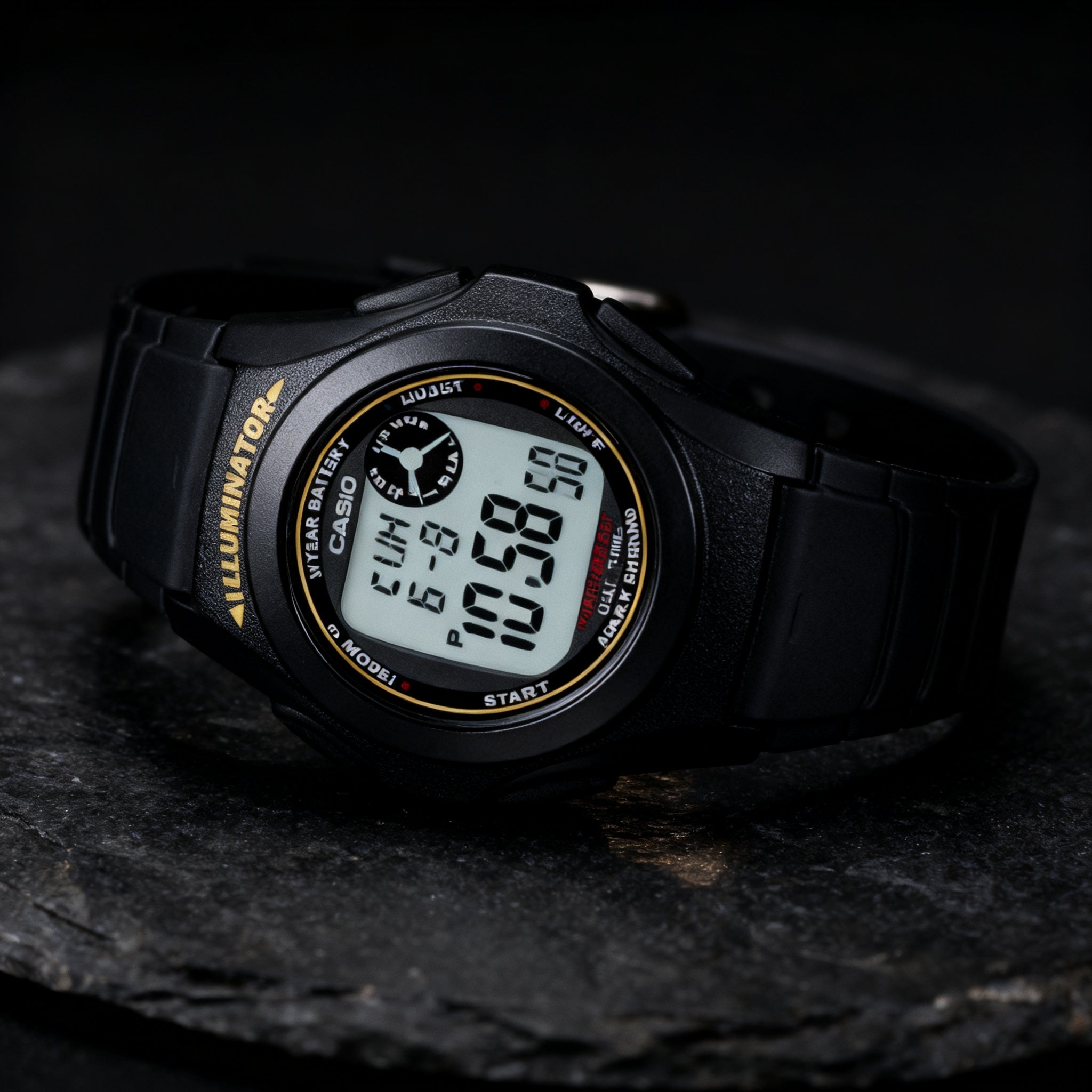 Reloj Casio F-200W-9A Digital Negro Illuminator – Caballero
