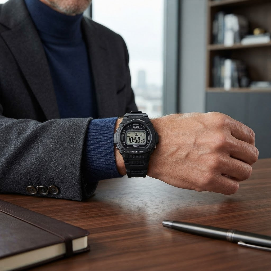 Reloj Casio W-219H-1AV Digital Negro 50M Batería 7 Años – Caballero