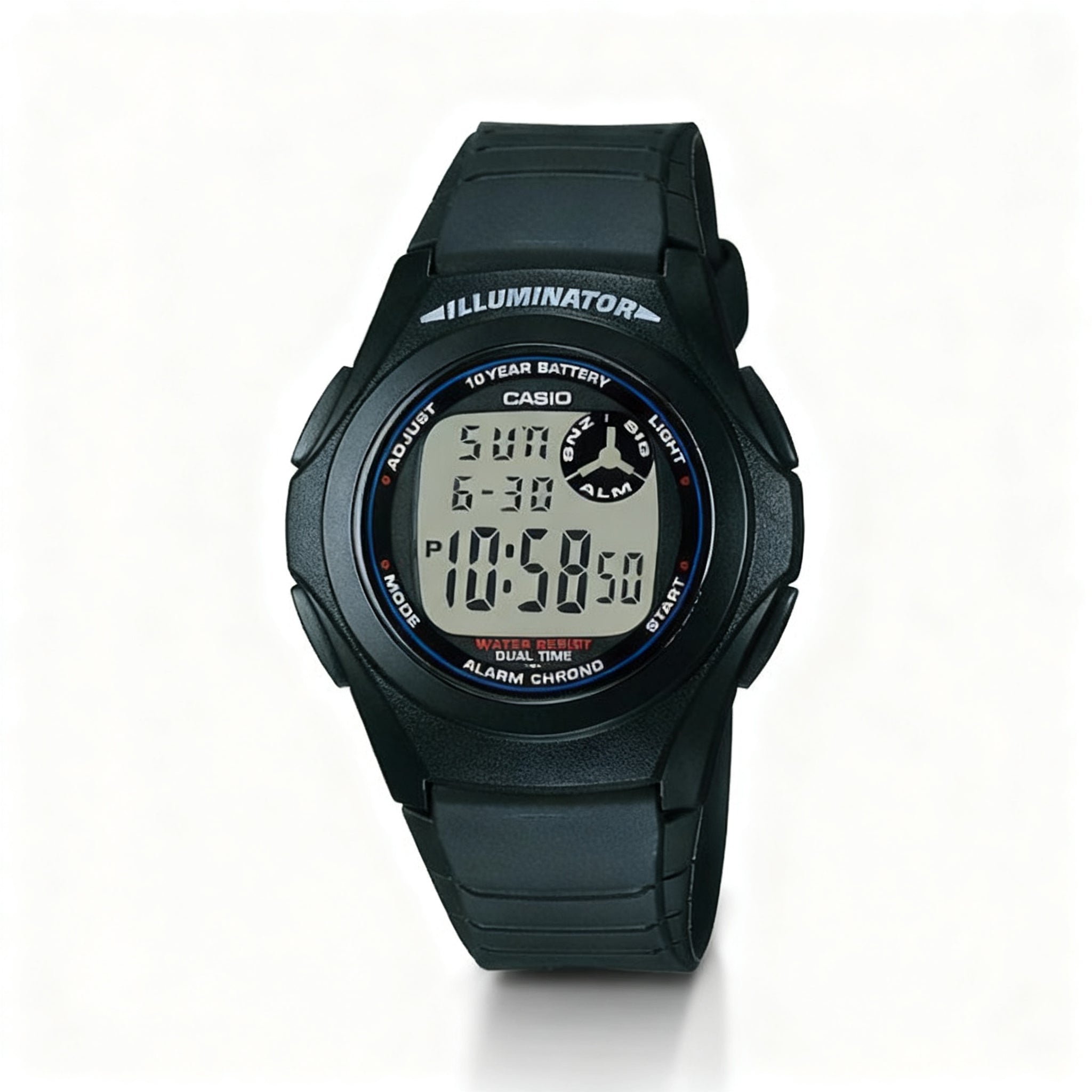 Reloj Casio F-200W-1A Digital Negro Illuminator – Caballero