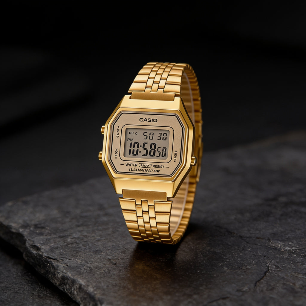 Reloj Casio Vintage LA680WGA-9 Digital Dorado – Unisex