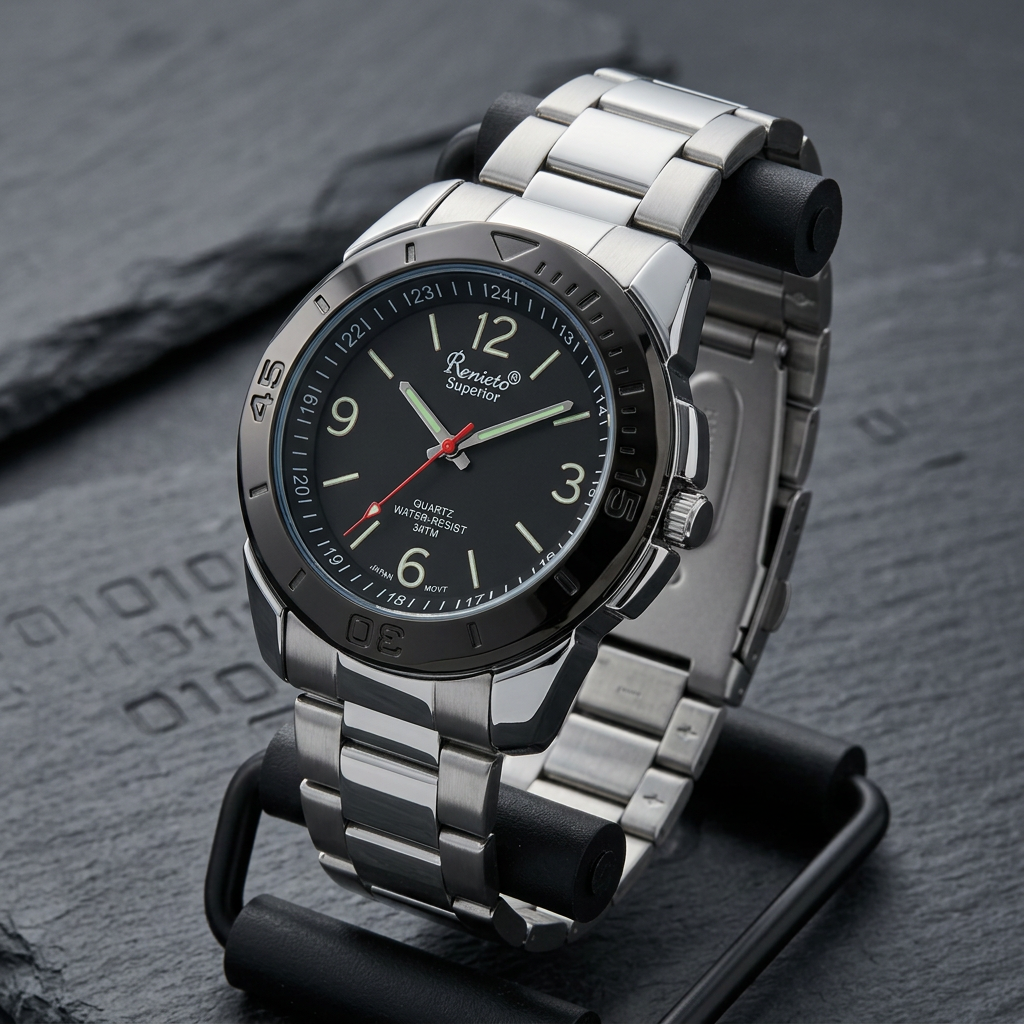 Reloj para Caballero RQ'2493B IPSGN – Plateado, Negro y Blanco