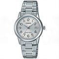 Reloj Casio LTP-V002D-7B Analógico Plateado Esfera Blanca – Dama