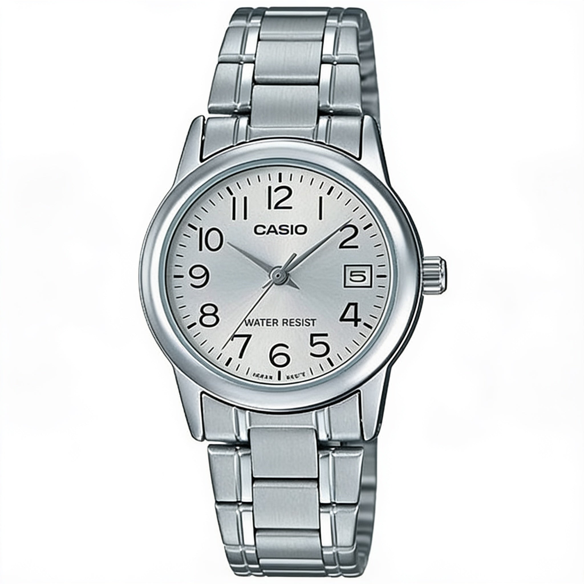 Reloj Casio LTP-V002D-7B Analógico Plateado Esfera Blanca – Dama