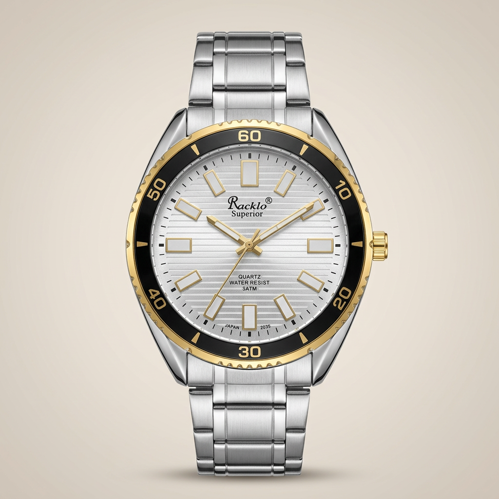 Reloj para Caballero RQ'2676A 2T – Bicolor Dorado y Plateado