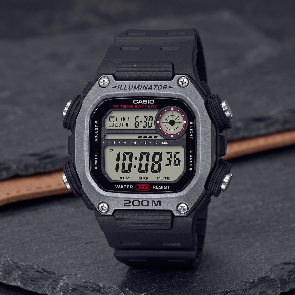 Reloj Casio DW-291H-1AV Digital Negro Hora Mundial 200M – Caballero