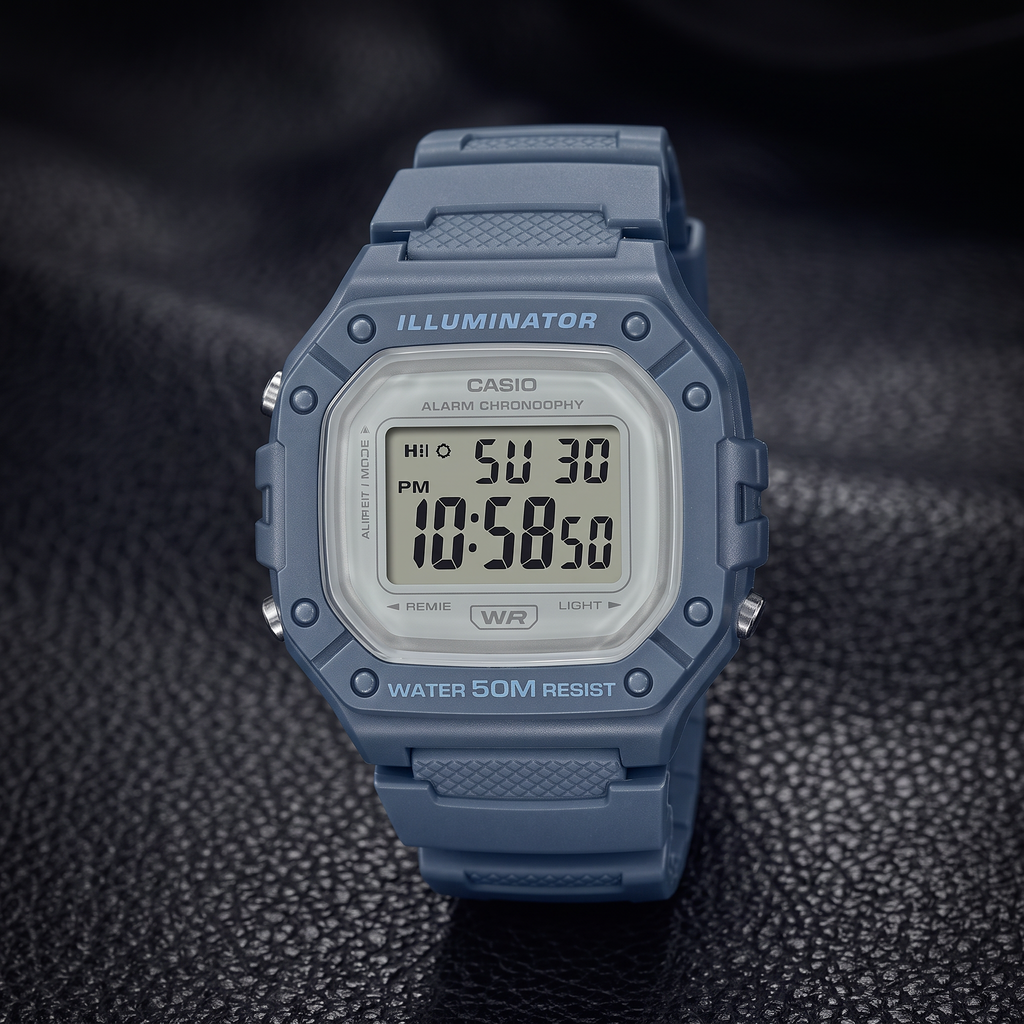 Reloj Casio W-218HC-2AV Digital Azul 50M – Dama / Unisex