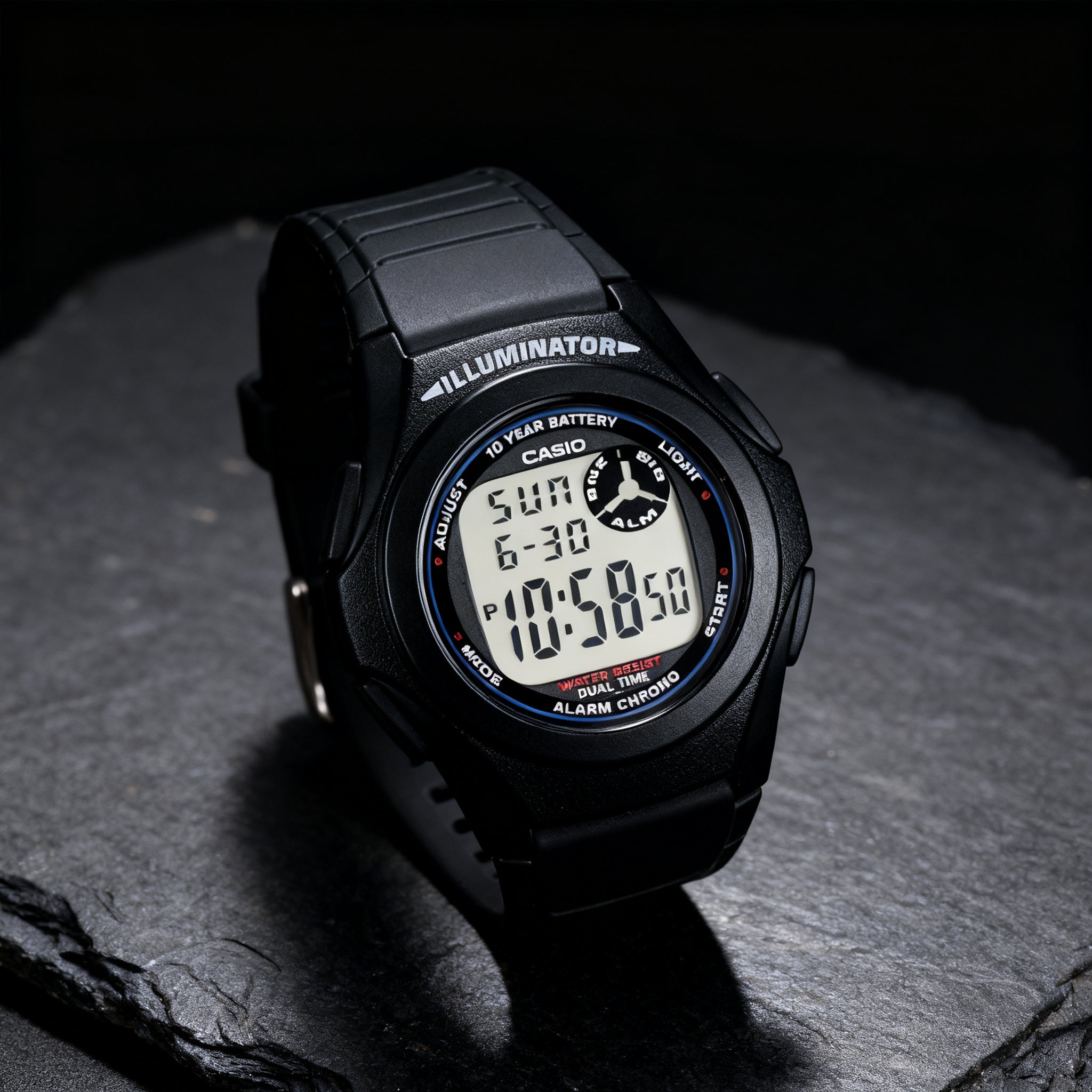 Reloj Casio F-200W-1A Digital Negro Illuminator – Caballero