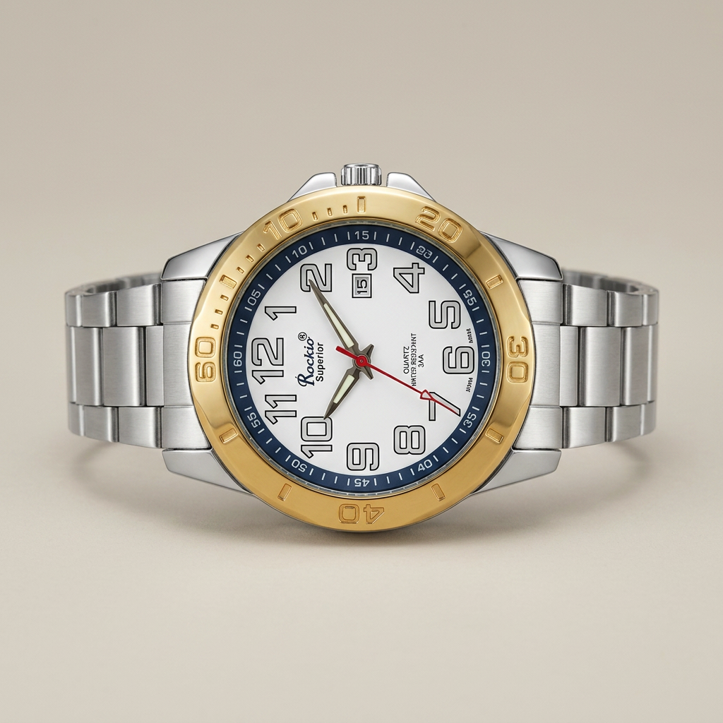 Reloj para Caballero RQ'2493A 2T – Bicolor Dorado y Plateado